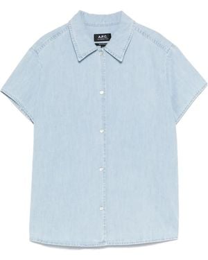 A.P.C. Marina Short-Sleeved Shirt - Blue
