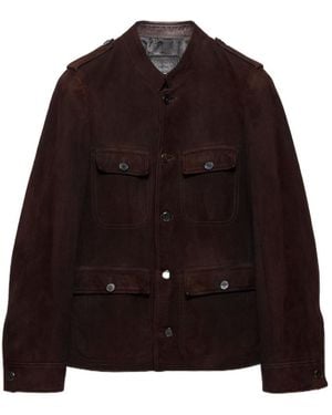 Prada Suede Jacket - Brown