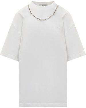 Ambush Ballchain Embellished Crewneck T-Shirt - White