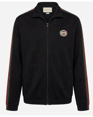 Gucci Oversized Mesh Logo Jacket - Black