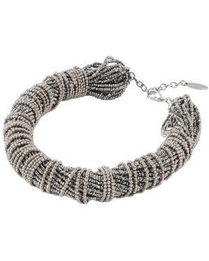 Brunello Cucinelli Beaded Necklace - White