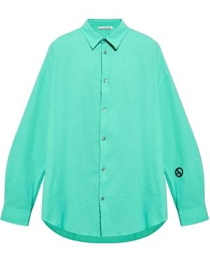 Acne Studios Button-Up Long-Sleeved Shirt - Green