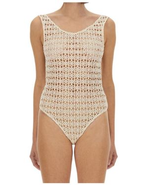 Alysi Macrame Bodysuit - Natural