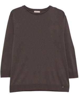 Herno Crew-Neck Long-Sleeve Top - Brown