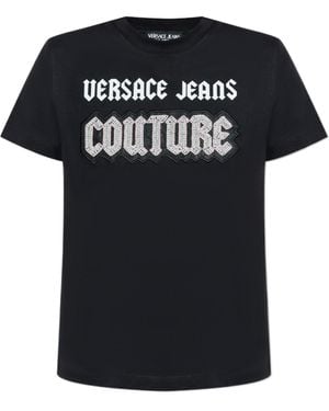Versace Jeans Couture Couture Bead-Embellished Crewneck T-Shirt - Black