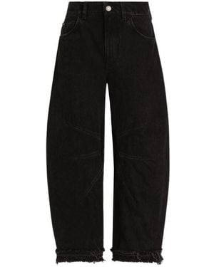 Dolce & Gabbana Frayed-Hem Jeans - Black