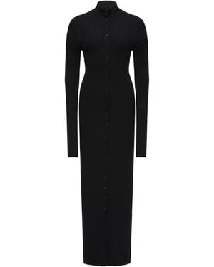 Moncler X Ee72 By Edward Enninful Wool Turtleneck Dress - Black