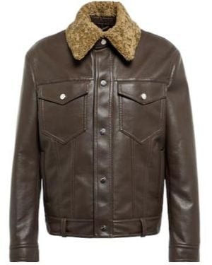 Nanushka Leather Jacket - Brown