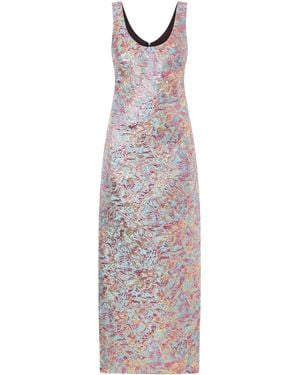 Dries Van Noten Sleeveless Jacquard Dress - Purple