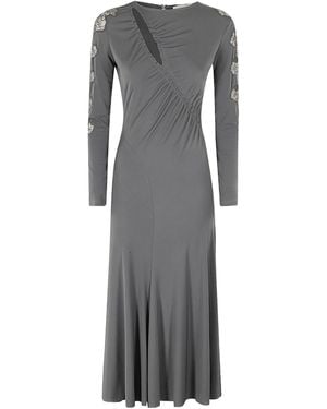 ERMANNO FIRENZE Guipure-Lace Midi Dress - Grey