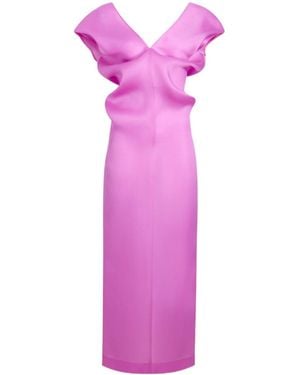 KHAITE The Ima V-Neck Maxi Dress - Purple