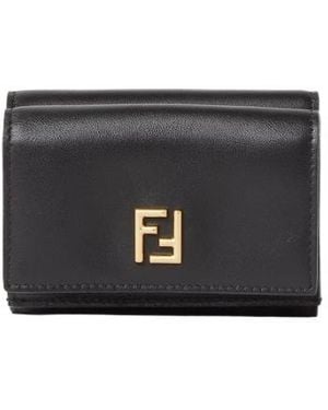 Fendi Ff Mini Trifold - Black
