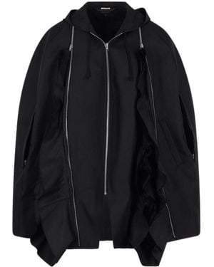 Comme des Garçons Comme Des Garçons Homme Plus Front Zipped Cape - Black