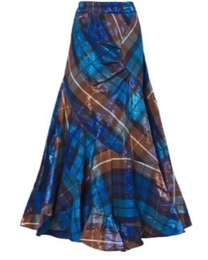 Vivienne Westwood Plaid Maxi Skirt - Blue