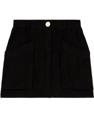 LeKasha Izbat Organic Linen Mini Skirt - Black