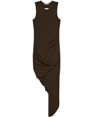 Helmut Lang Twisted Drape Dress - Brown