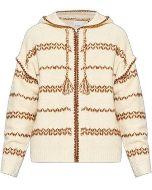 Isabel Marant Hooded Knitted Jacket - Natural