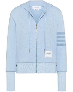 Thom Browne 4-Bar Loopback Hoodie - Blue