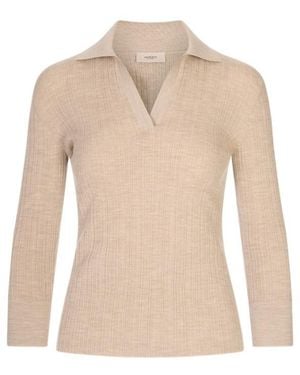 Agnona Collared Polo Shirt - Natural