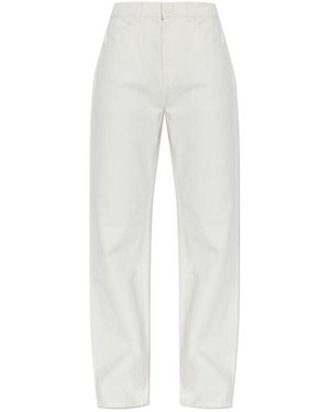 Ami Paris Ami High-Rise Straight-Leg Jeans - White