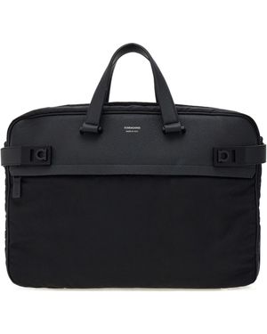 Ferragamo Gancini-Motif Laptop Bag - Black
