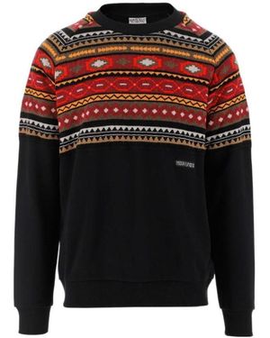 Marcelo Burlon County Of Milan Logo Patch Intarsia Jumper - Black