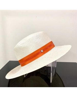 Maison Michel Knitting An Lace Hat - Orange