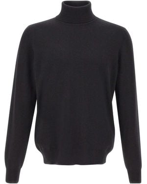 Gran Sasso Ribbed-Knit Turtleneck Jumper - Blue