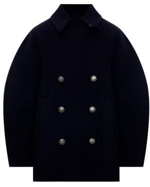 Brunello Cucinelli Double-Breasted Coat - Blue