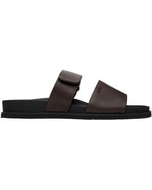 BOSS Round-Toe Sandals - Black