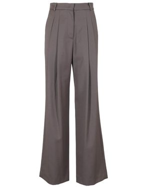 Low Classic Pleated High-Waist Pants - Gray