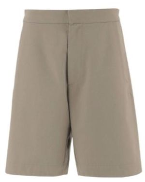 The Row Tierra Cotton-Blend Shorts - Grey