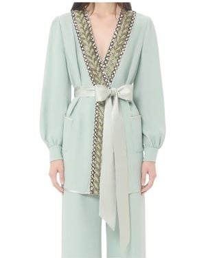 Valentino Embroidered-Detail Blouse - Green