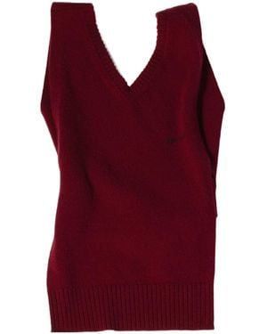 Miu Miu Cashmere Backless Jumper Vest - Red