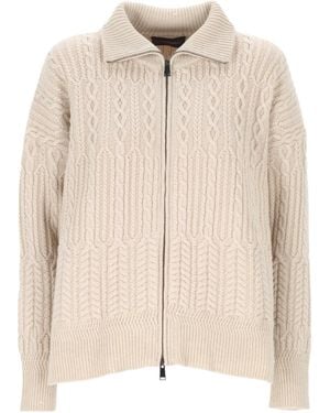Lorena Antoniazzi Long-Sleeve Cardigan - Natural
