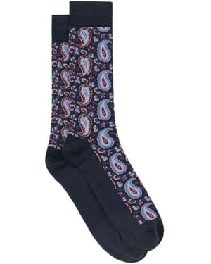 Etro Paisley Motif Socks - Blue