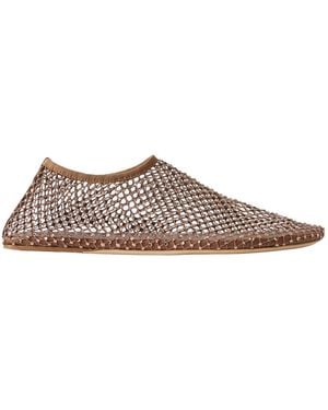 Christopher Esber Crystal-Embellished Ballet Flats - Brown