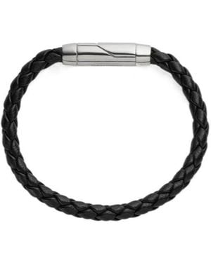 Bottega Veneta Braid Leather Bracelet - Metallic