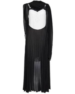 Christopher Kane Mrs Robinson Lac-Trimmed Midi Dress With Cape - Black