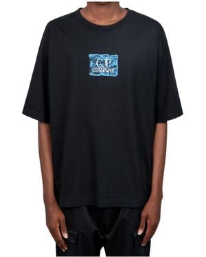 C.P. Company Logo-Print Cotton T-Shirt - Black