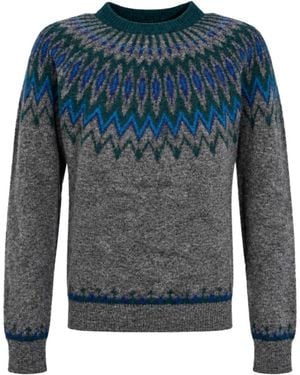 Roberto Collina Fair Isle Knitted Sweater - Blue