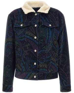 Etro Long Sleeve Casual Jacket - Blue