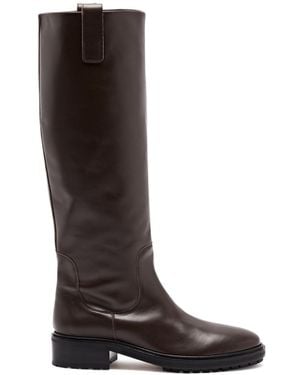 Aeyde Henry Knee-High Leather Boots - Brown