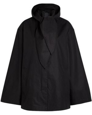 TOTEME Jacket With Hooded Scarf Effect - Black