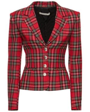 Alessandra Rich Chequered Casual Jacket