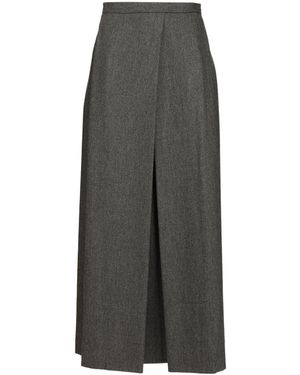 Emporio Armani Mid-Length Pleated Skirt - Grey