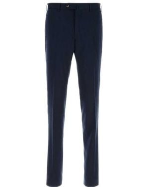 Pt Pantaloni Pressed-Crease Tailored Trousers - Blue