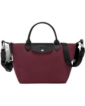 Longchamp Zip-Top Shoulder Bag - Purple