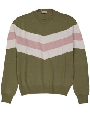 Herno Chevron-Pattern Jumper - Green