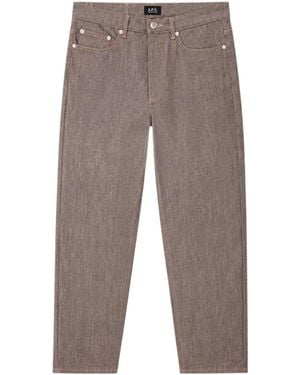 A.P.C. Jean Martin Straight-Leg Five-Pocket Jeans - Gray
